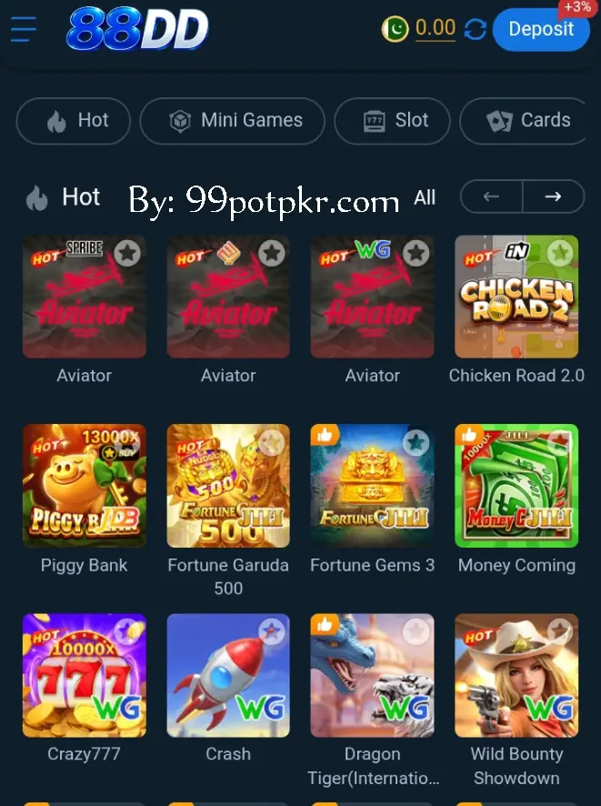 88DD Game categories