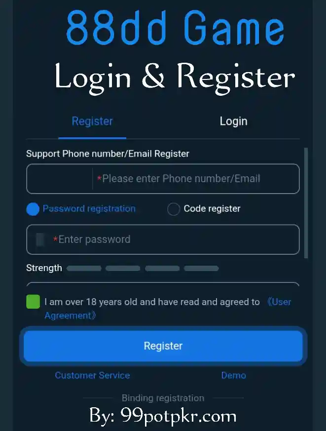 88DD Game Login & Rgisteration