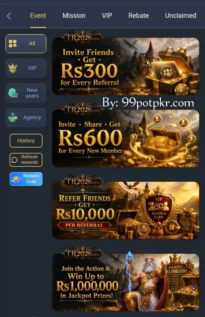 TR2026 Game Refferal Bonuses